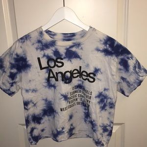 Tie dye Los Angles crop top
